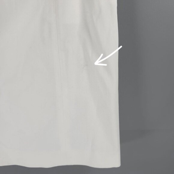 MaxMara Portugal 🇵🇹 Made 11010492 Lined White Skirt with Pockets Back Slit 6 - Picture 10 of 11